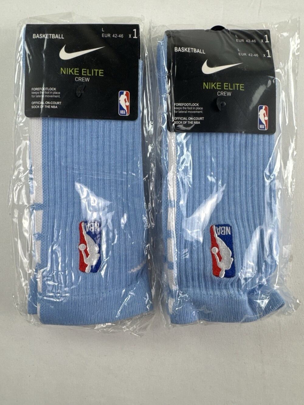 Nike Elite NBA Crew Socks 2 Pack L Blue White